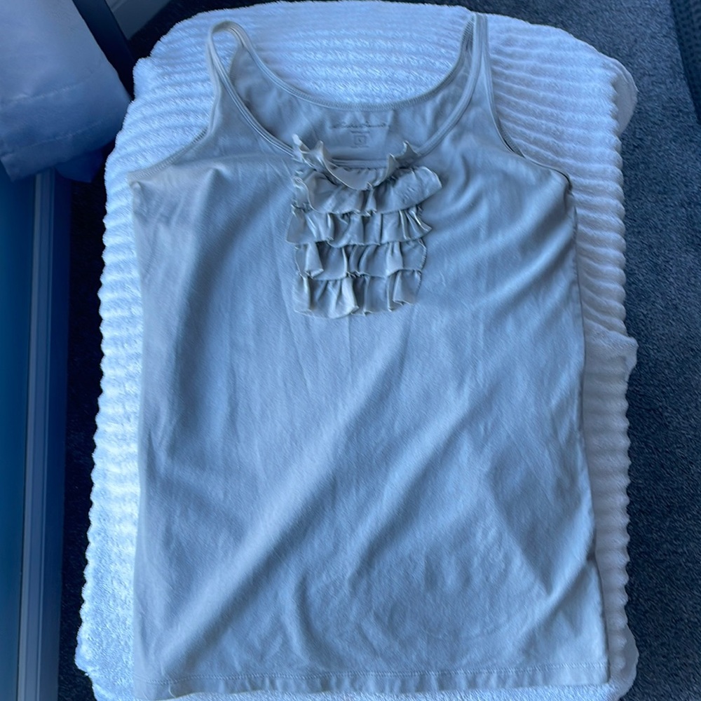 Eddie Bauer Ruffled Tank Grey Size L